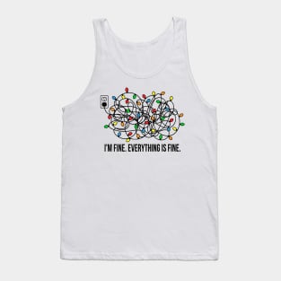 It's Fine I'm Fine Everything Is Fine Funny Christmas Lights Premium Tank Top